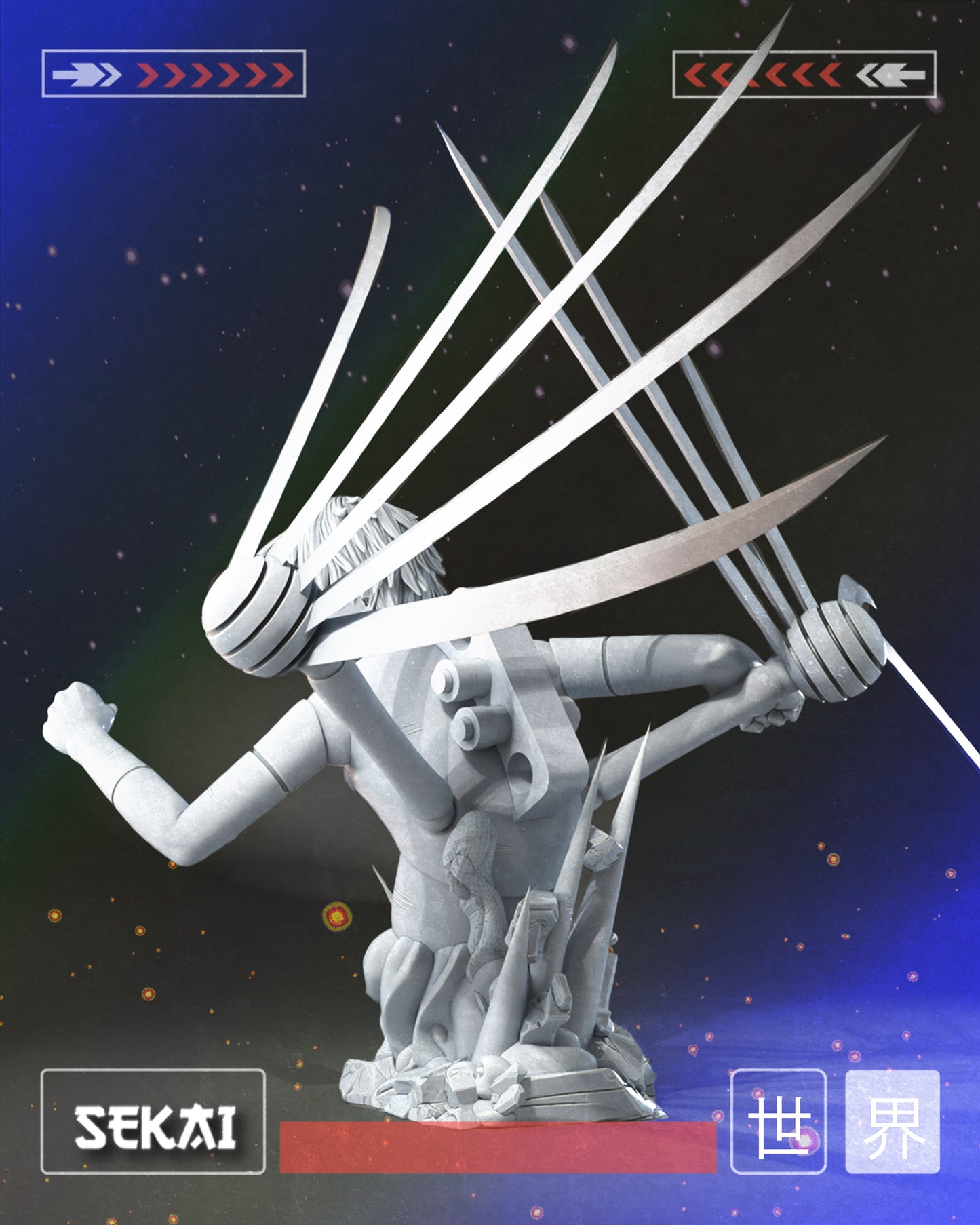 Sakura Vs Saosri - Unassembled and Unpainted Garage Kit - Model Designed by Sekai3D