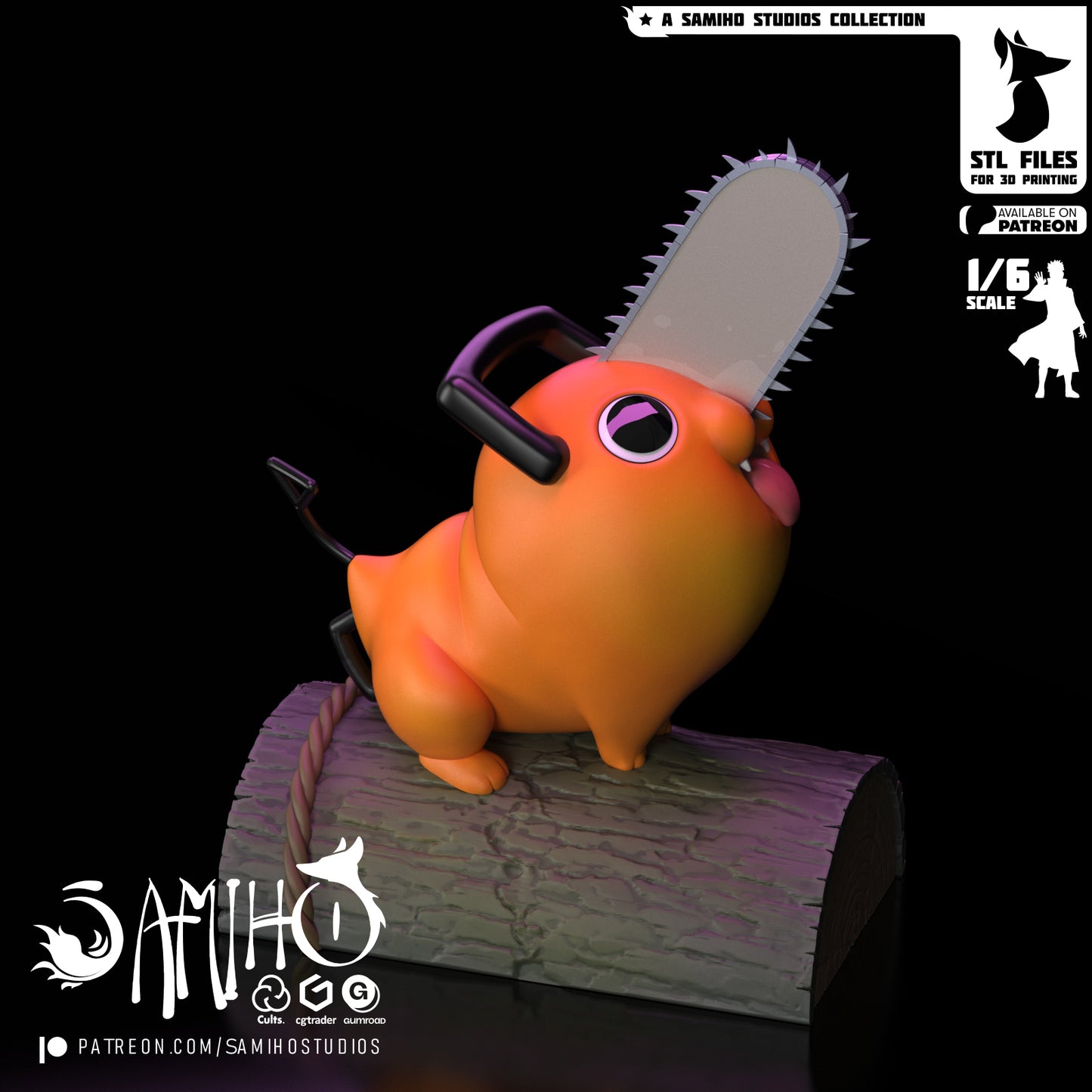 Pochita - Unassembled and Unpainted Garage Kit - Model Designed by Samiho Studios