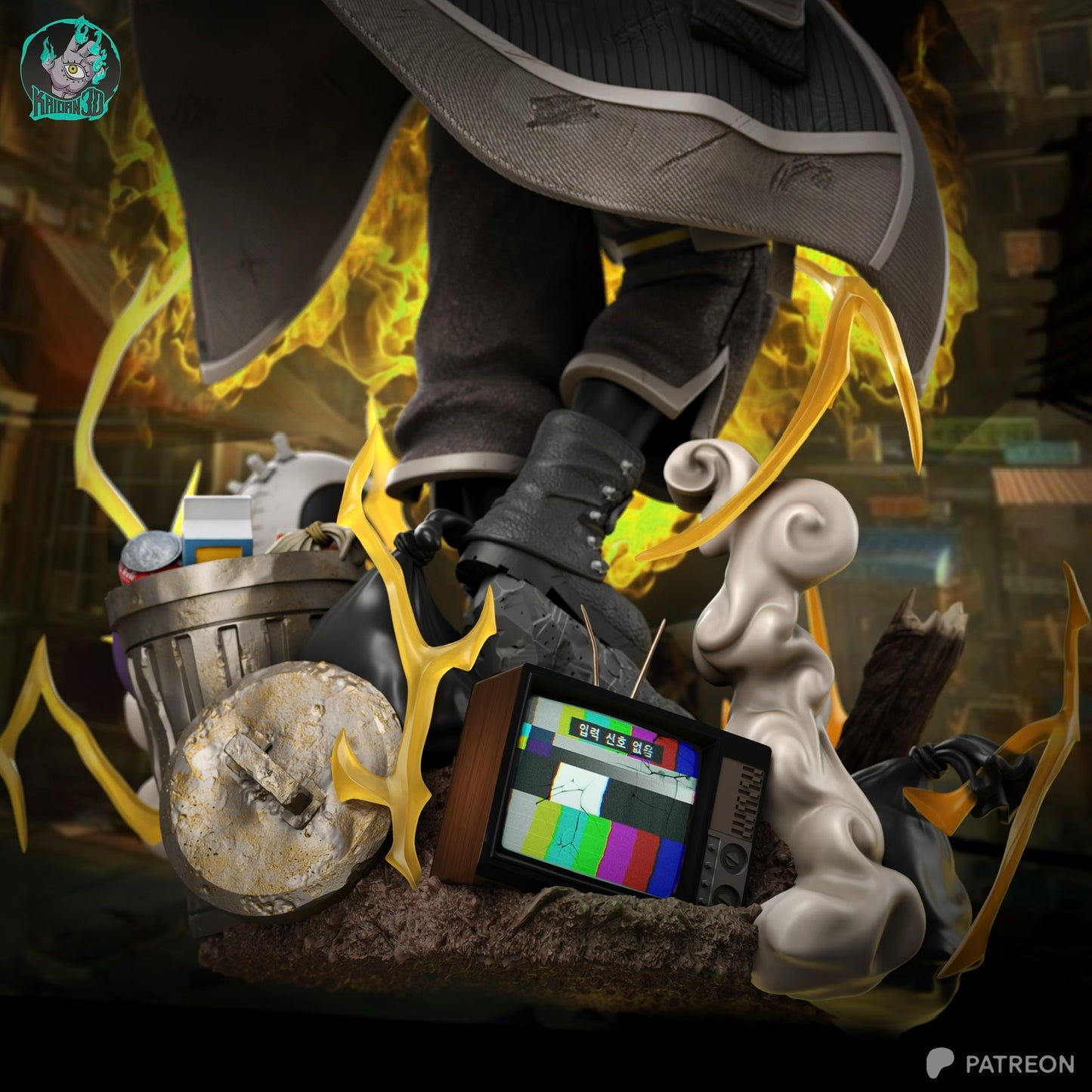 Enjin - Unassembled and Unpainted Garage Kit - Model Designed by Kaidan3D
