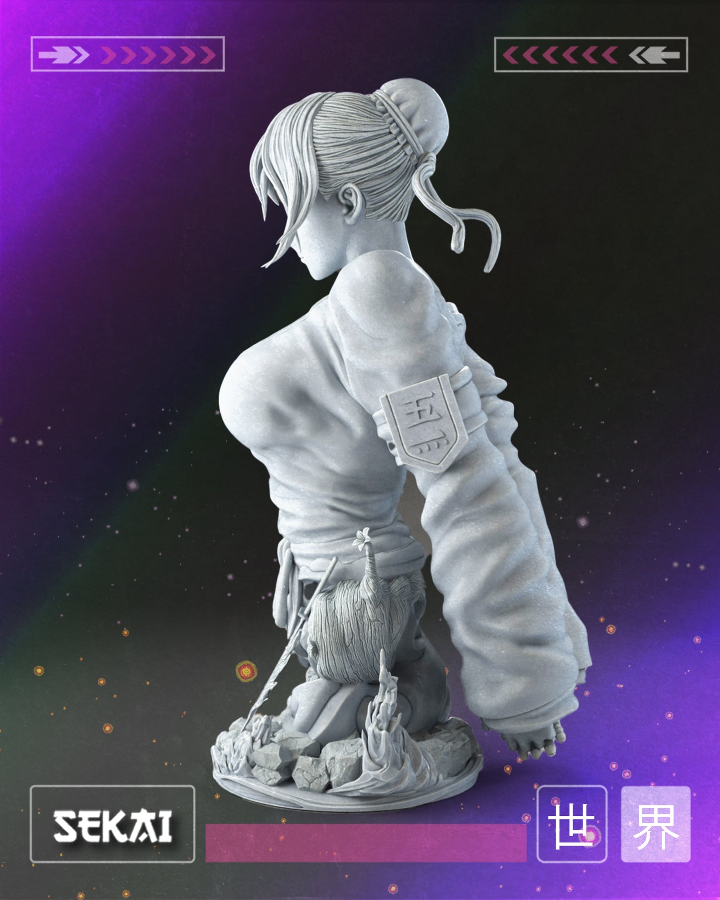 Momo Hinamori - Unassembled and Unpainted Garage Kit - Model Designed by Sekai3D