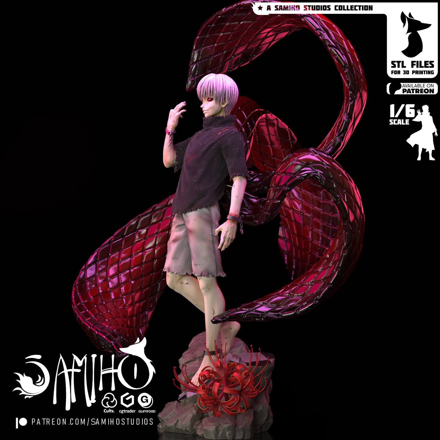 Kaneki - Unassembled and Unpainted Garage Kit - Model Designed by Samiho Studios