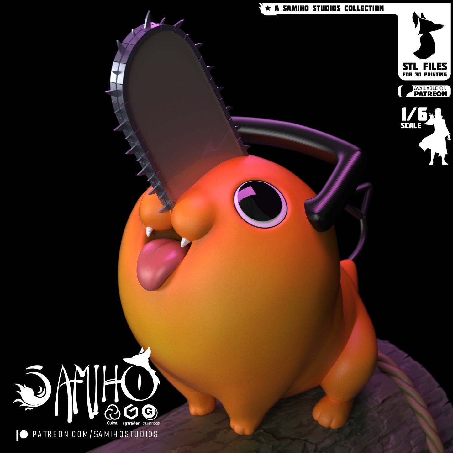 Pochita - Unassembled and Unpainted Garage Kit - Model Designed by Samiho Studios