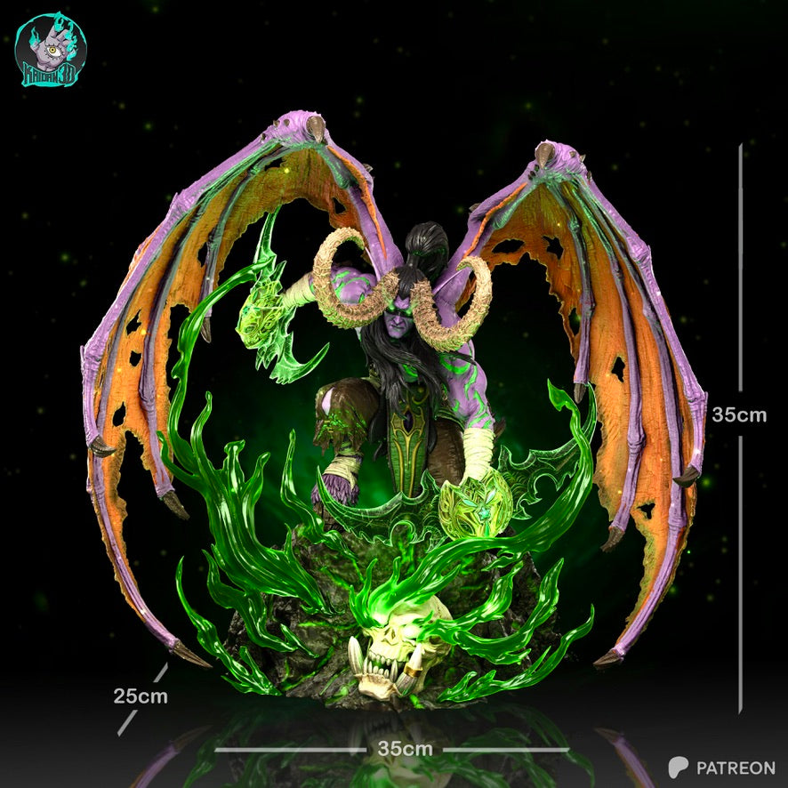 Illidan - Unassembled and Unpainted Garage Kit - Model Designed by Kaidan3D