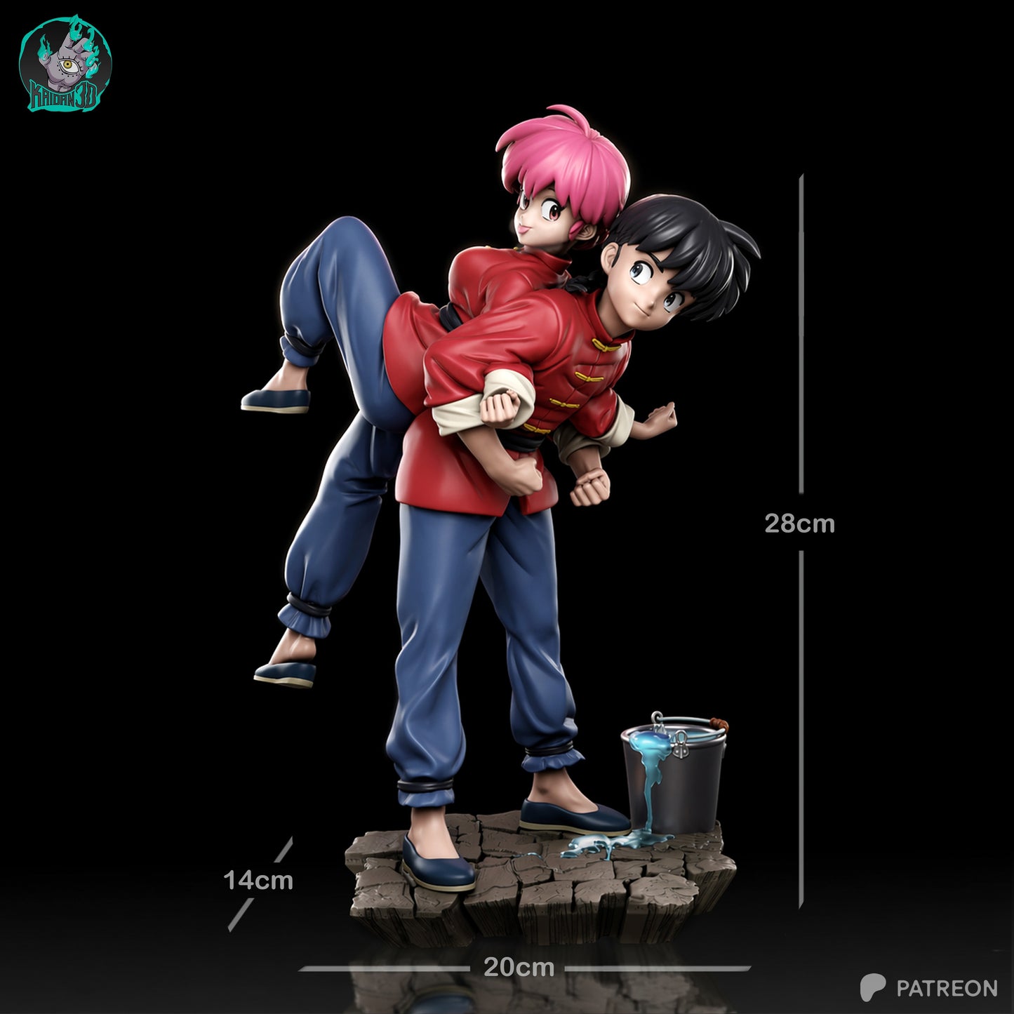 Ranma - Unassembled and Unpainted Garage Kit - Model Designed by Kaidan3D