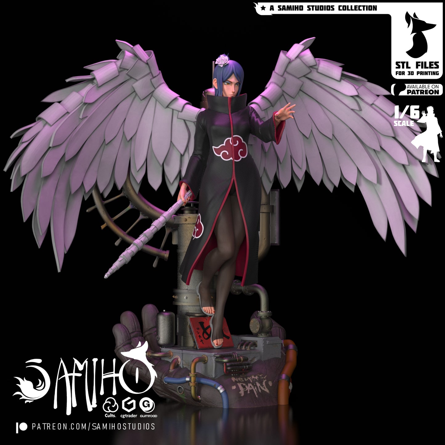 Konan - Unassembled and Unpainted Garage Kit - Model Designed by Samiho Studios