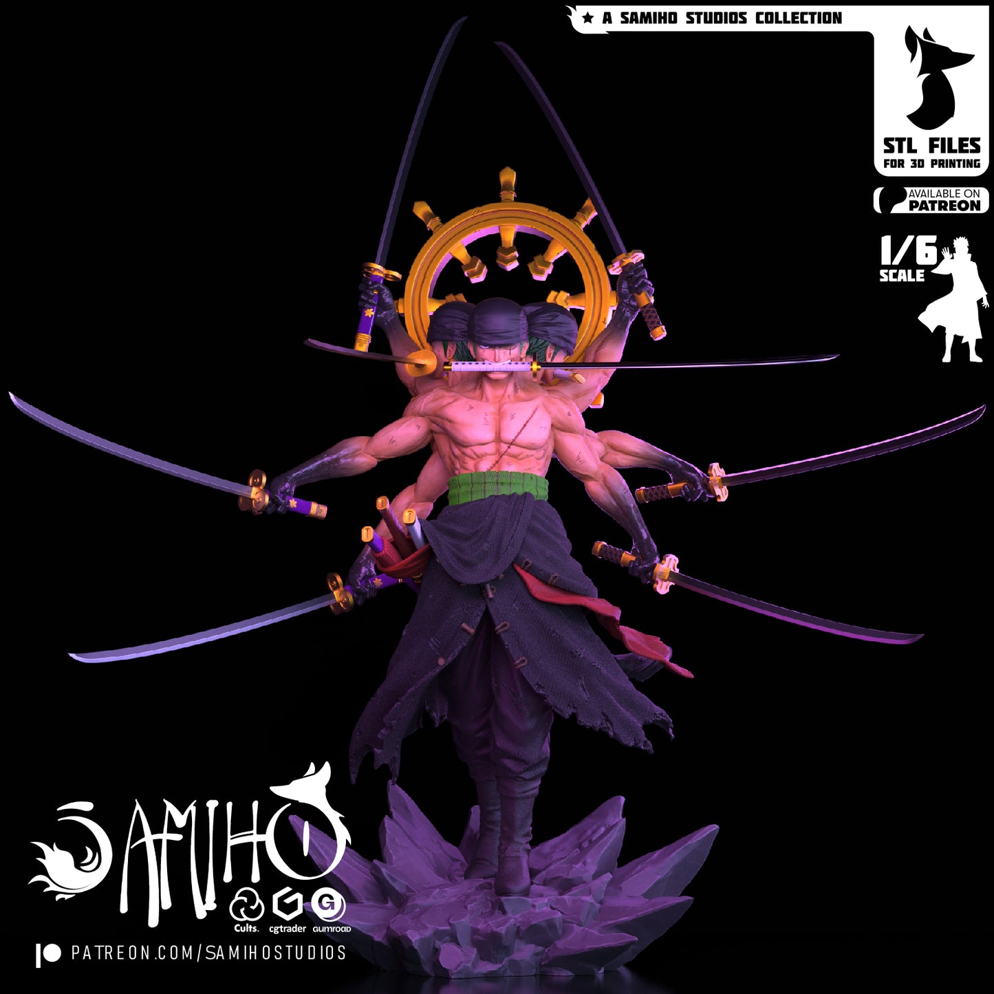 Zoro - Unassembled and Unpainted Garage Kit - Model Designed by Samiho Studios
