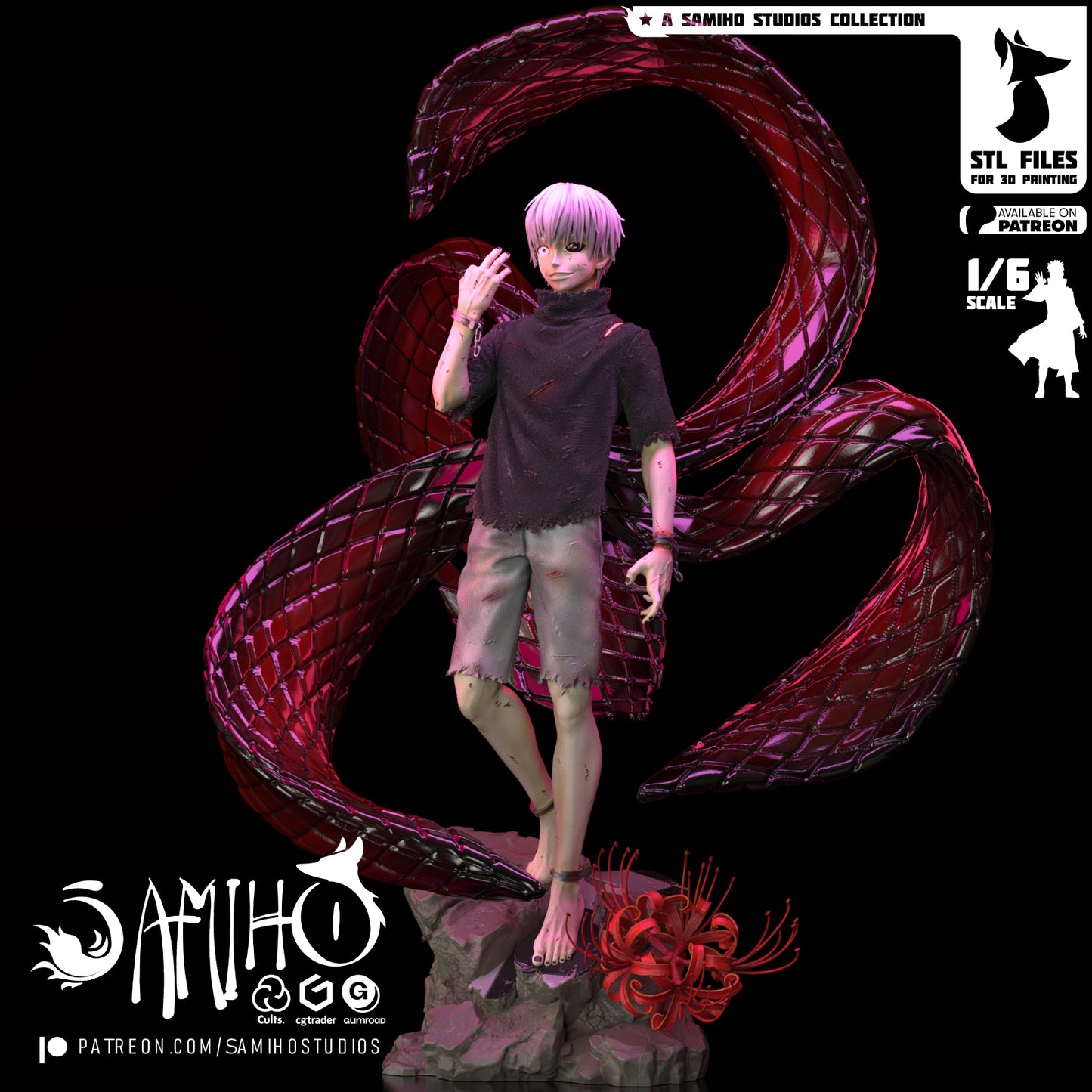 Kaneki - Unassembled and Unpainted Garage Kit - Model Designed by Samiho Studios