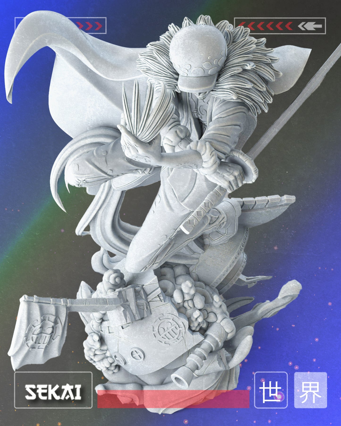 Law - Unassembled and Unpainted Garage Kit - Model Designed by Sekai3D