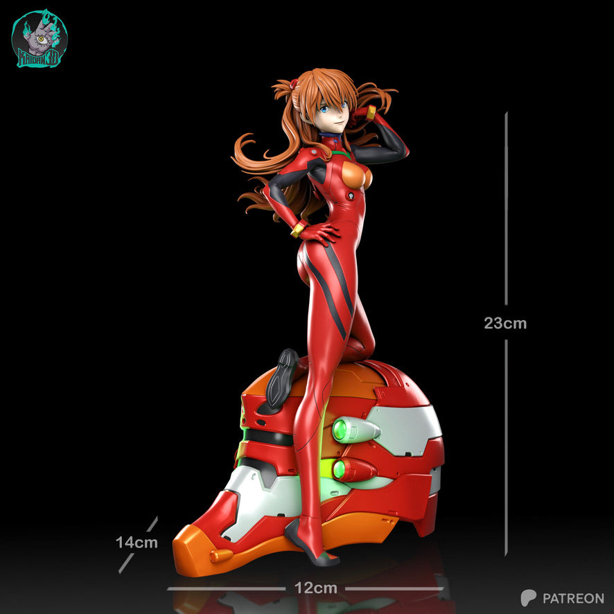 Asuka - Unassembled and Unpainted Garage Kit - Model Designed by Kaidan3D