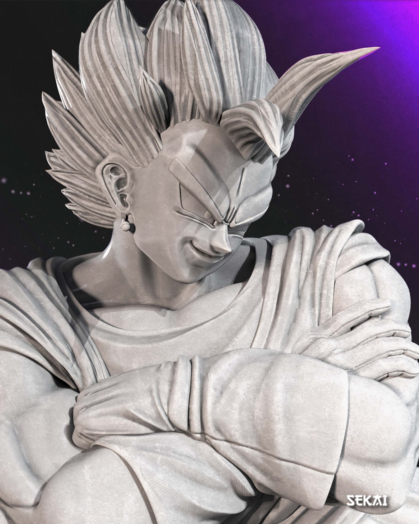 Super Vegito vs Super Buu (Version 2) - Unassembled and Unpainted Garage Kit - Model Designed by Sekai3D