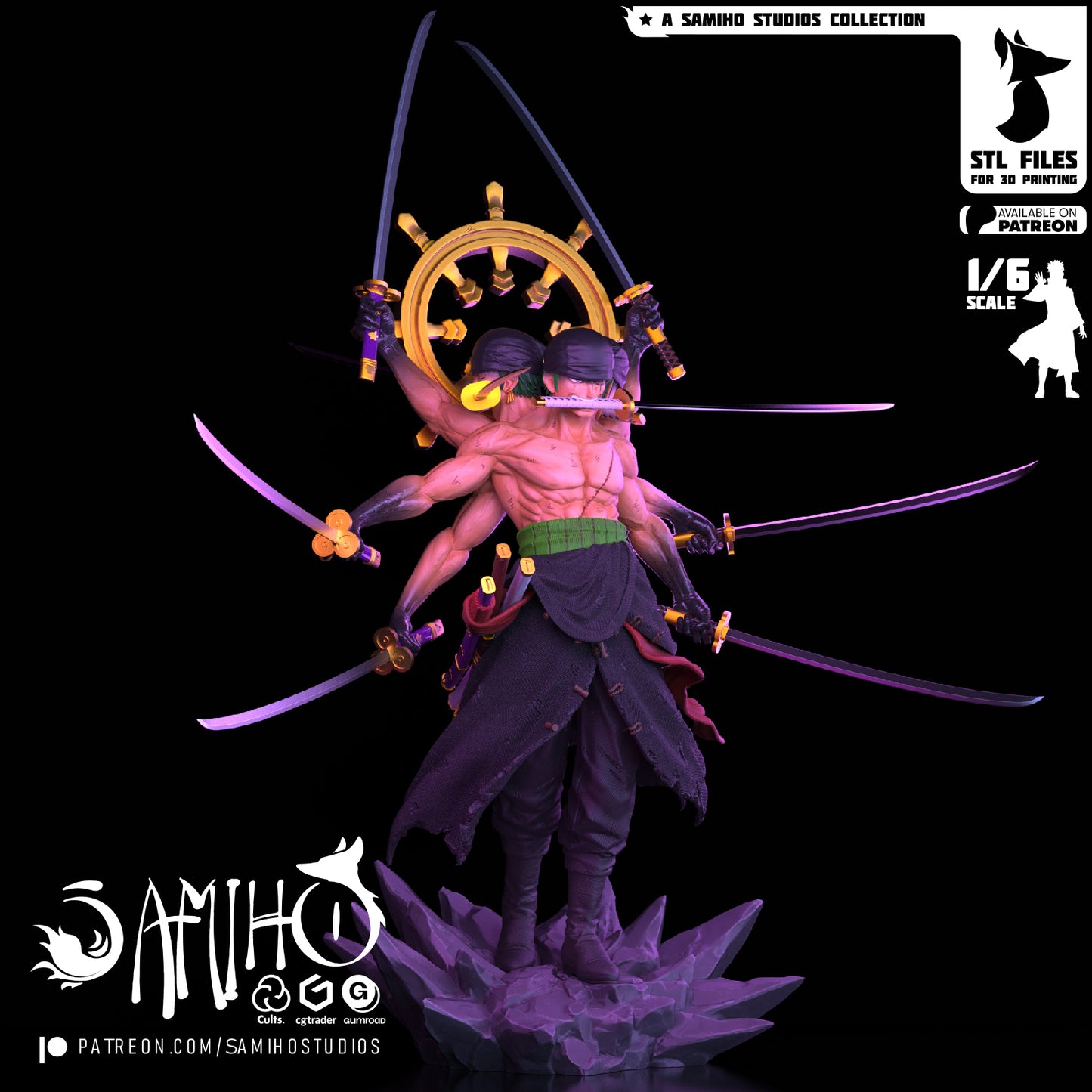 Zoro - Unassembled and Unpainted Garage Kit - Model Designed by Samiho Studios