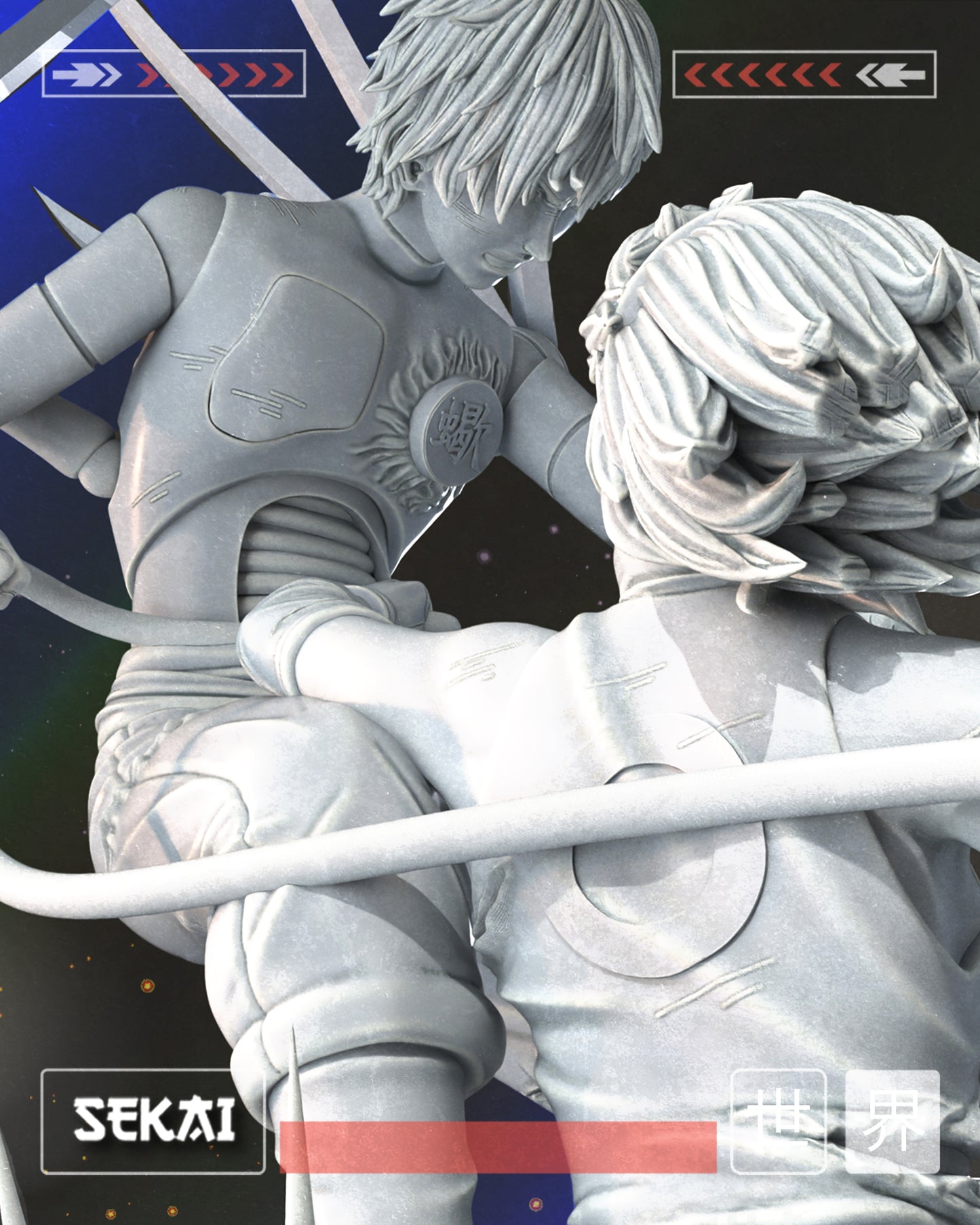 Sakura Vs Saosri - Unassembled and Unpainted Garage Kit - Model Designed by Sekai3D