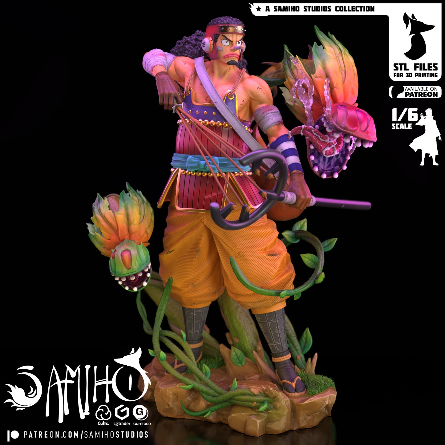 Usopp - Unassembled and Unpainted Garage Kit - Model Designed by Samiho Studios