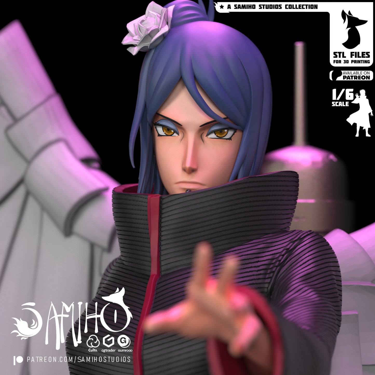 Konan - Unassembled and Unpainted Garage Kit - Model Designed by Samiho Studios