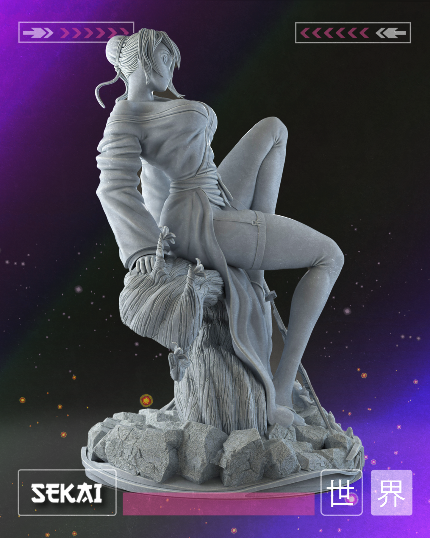 Momo Hinamori - Unassembled and Unpainted Garage Kit - Model Designed by Sekai3D
