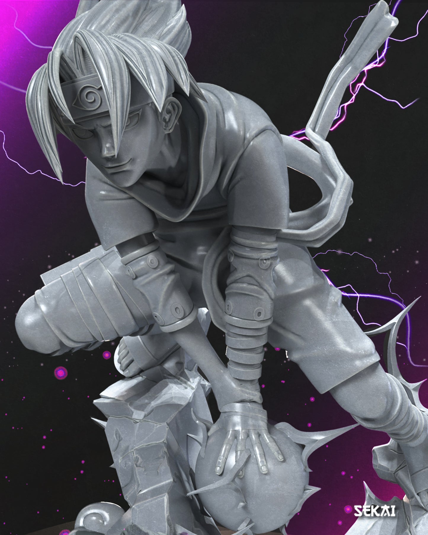 Sasuke (Chidori) - Unassembled and Unpainted Garage Kit - Model Designed by Sekai3D