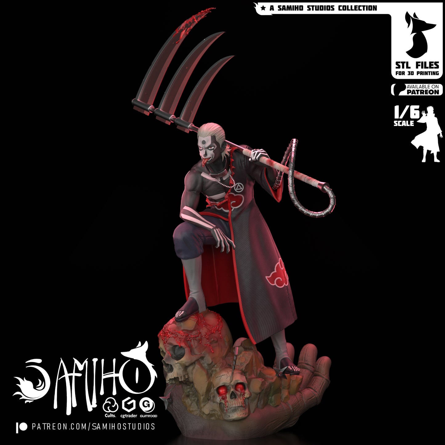 Hidan - Unassembled and Unpainted Garage Kit - Model Designed by Samiho Studios