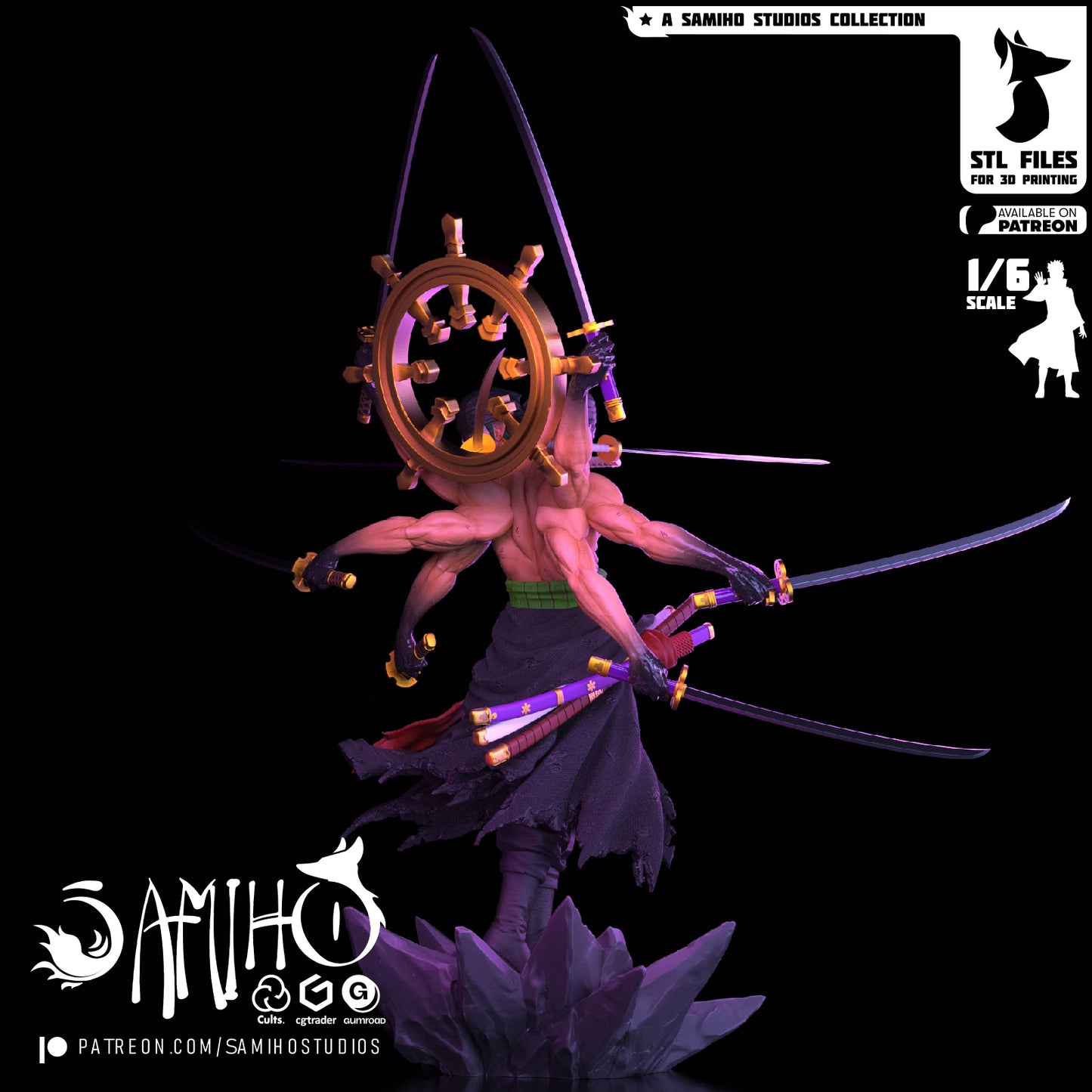 Zoro - Unassembled and Unpainted Garage Kit - Model Designed by Samiho Studios