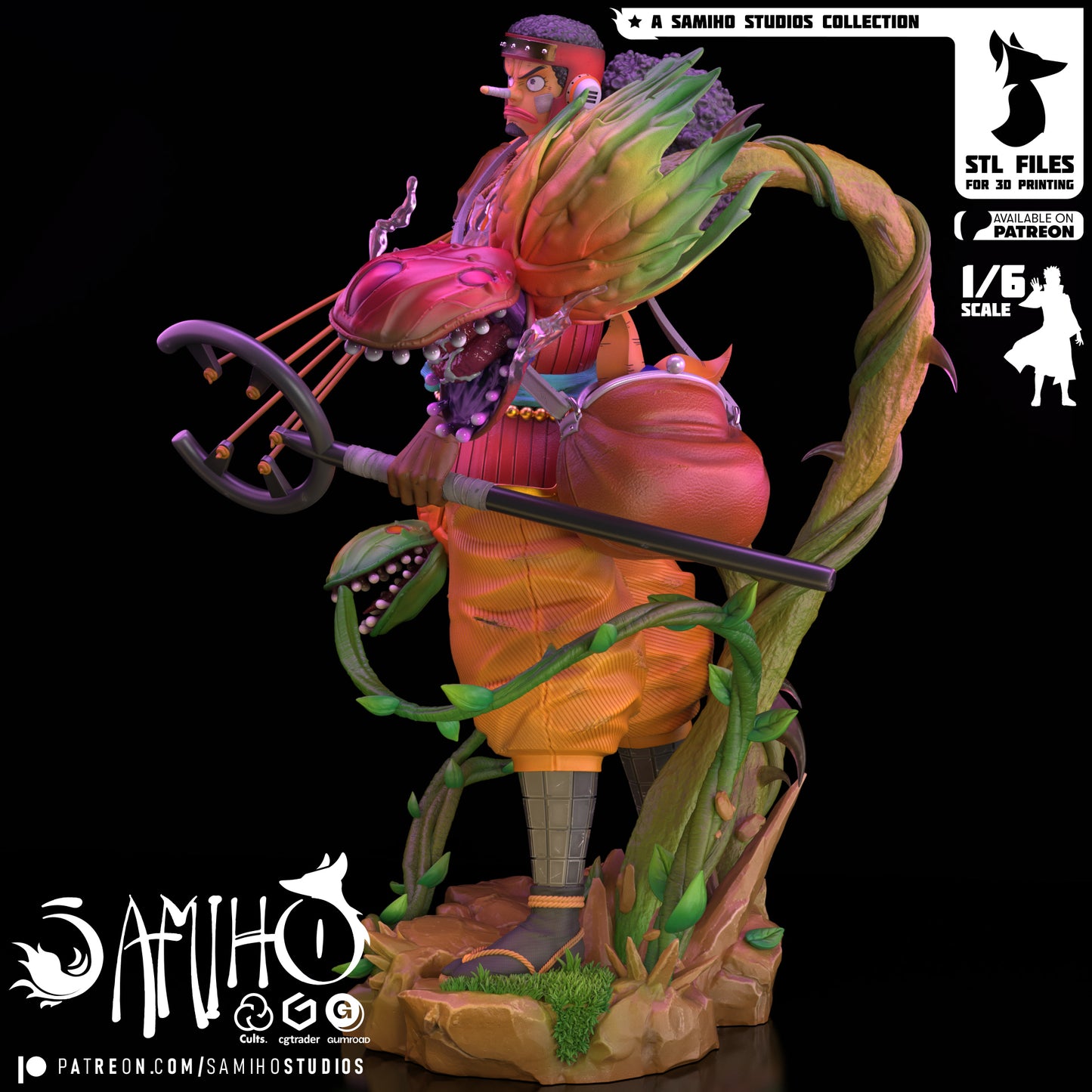 Usopp - Unassembled and Unpainted Garage Kit - Model Designed by Samiho Studios