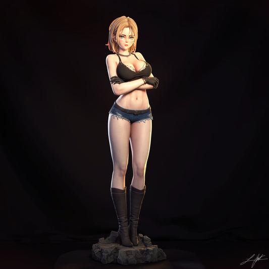 Android 18 - Unassembled and Unpainted Garage Kit - Model Designed by Abe3d and Ramses