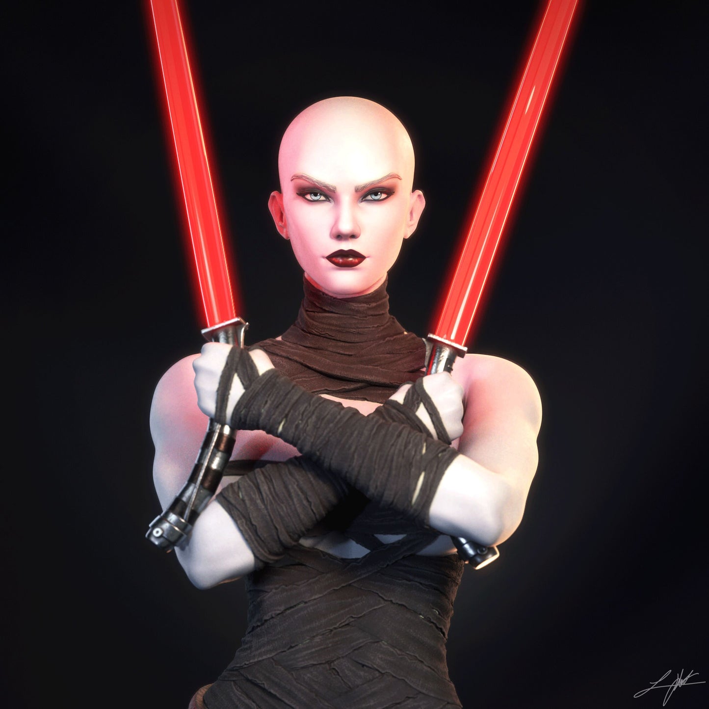 Asajj Ventress - Unassembled and Unpainted Garage Kit - Model Designed by Abe3D/Ramses