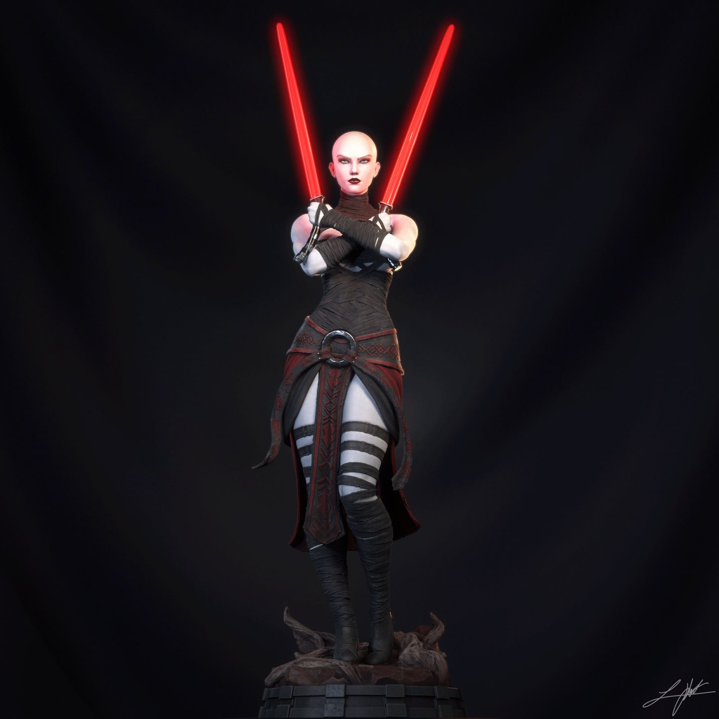 Asajj Ventress - Unassembled and Unpainted Garage Kit - Model Designed by Abe3D/Ramses