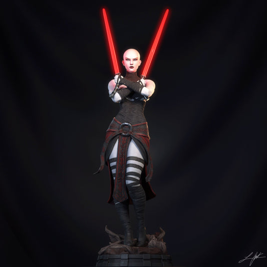 Asajj Ventress - Unassembled and Unpainted Garage Kit - Model Designed by Abe3D/Ramses