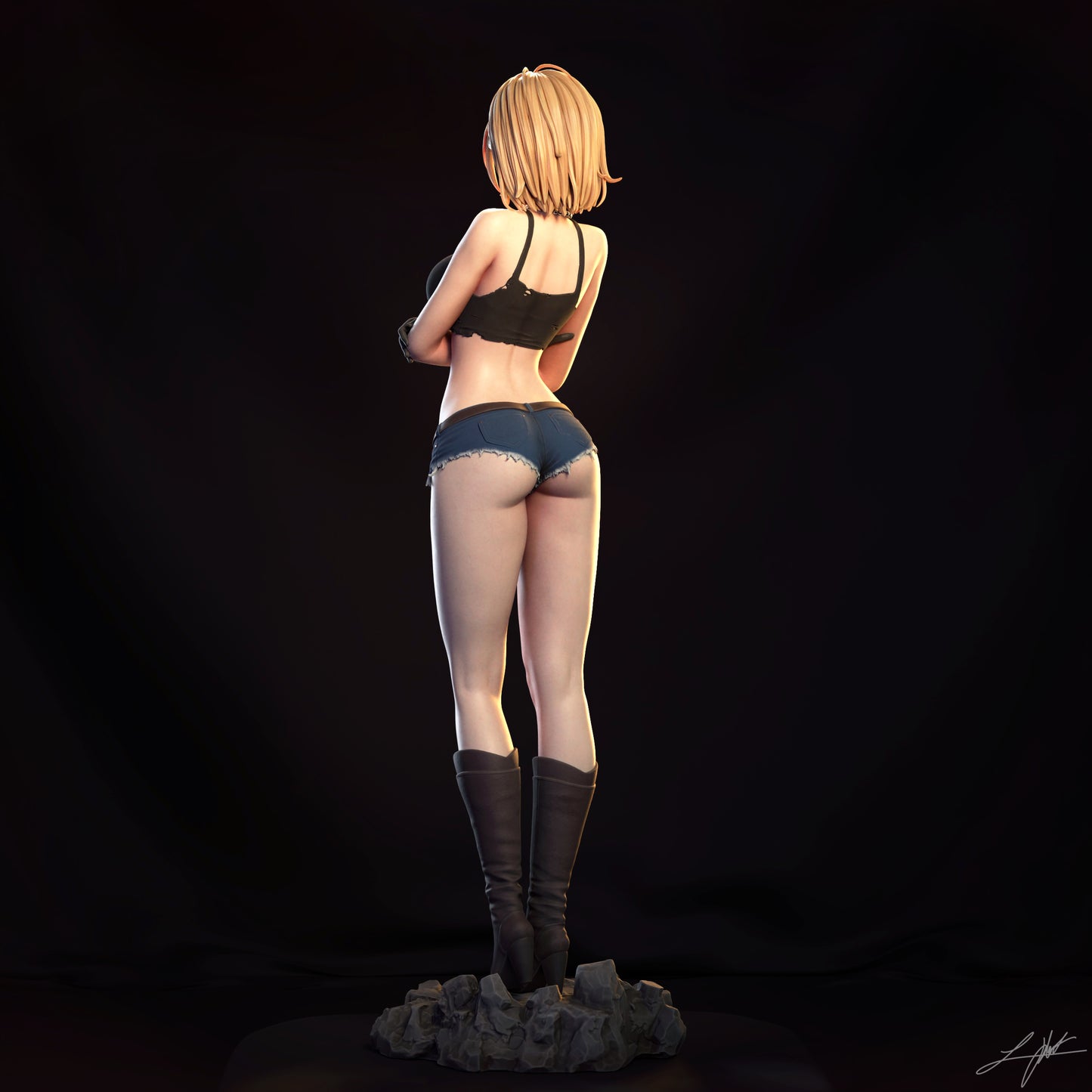Android 18 - Unassembled and Unpainted Garage Kit - Model Designed by Abe3d and Ramses