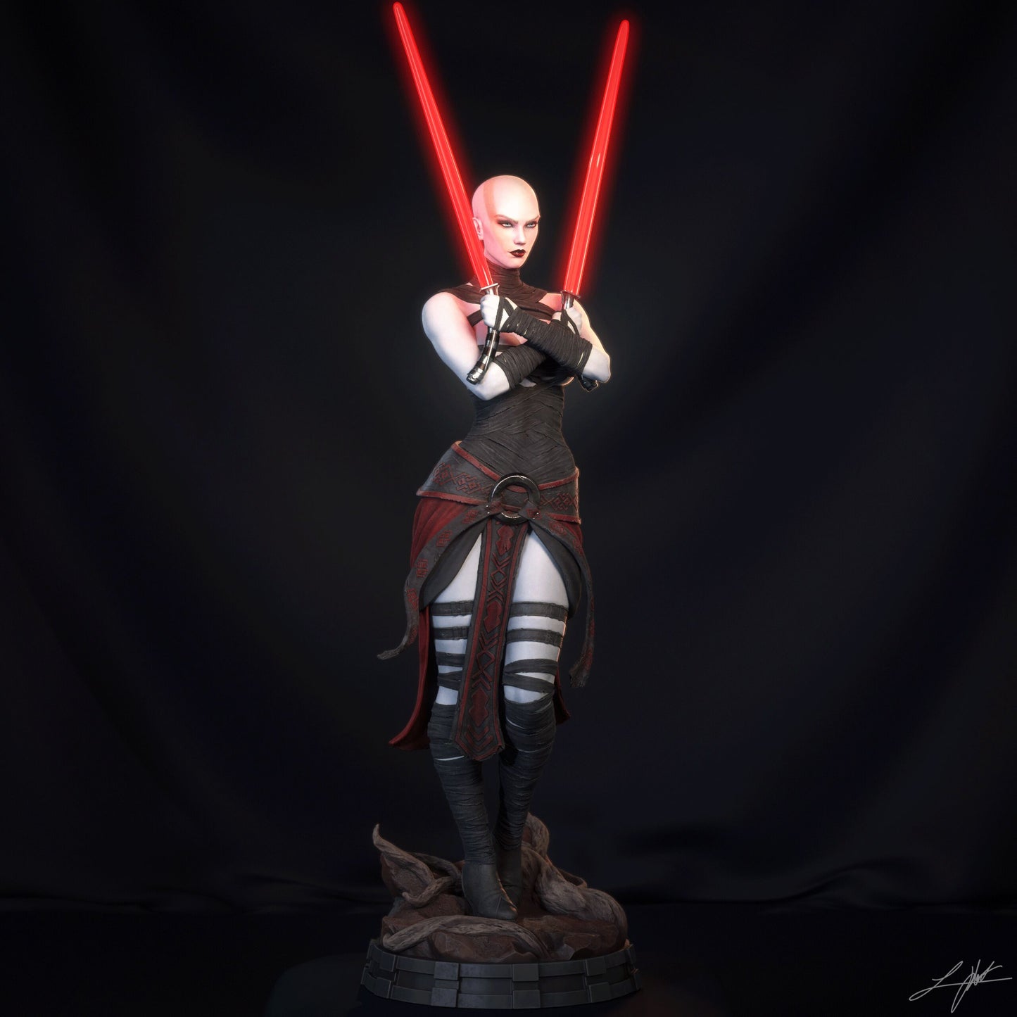Asajj Ventress - Unassembled and Unpainted Garage Kit - Model Designed by Abe3D/Ramses