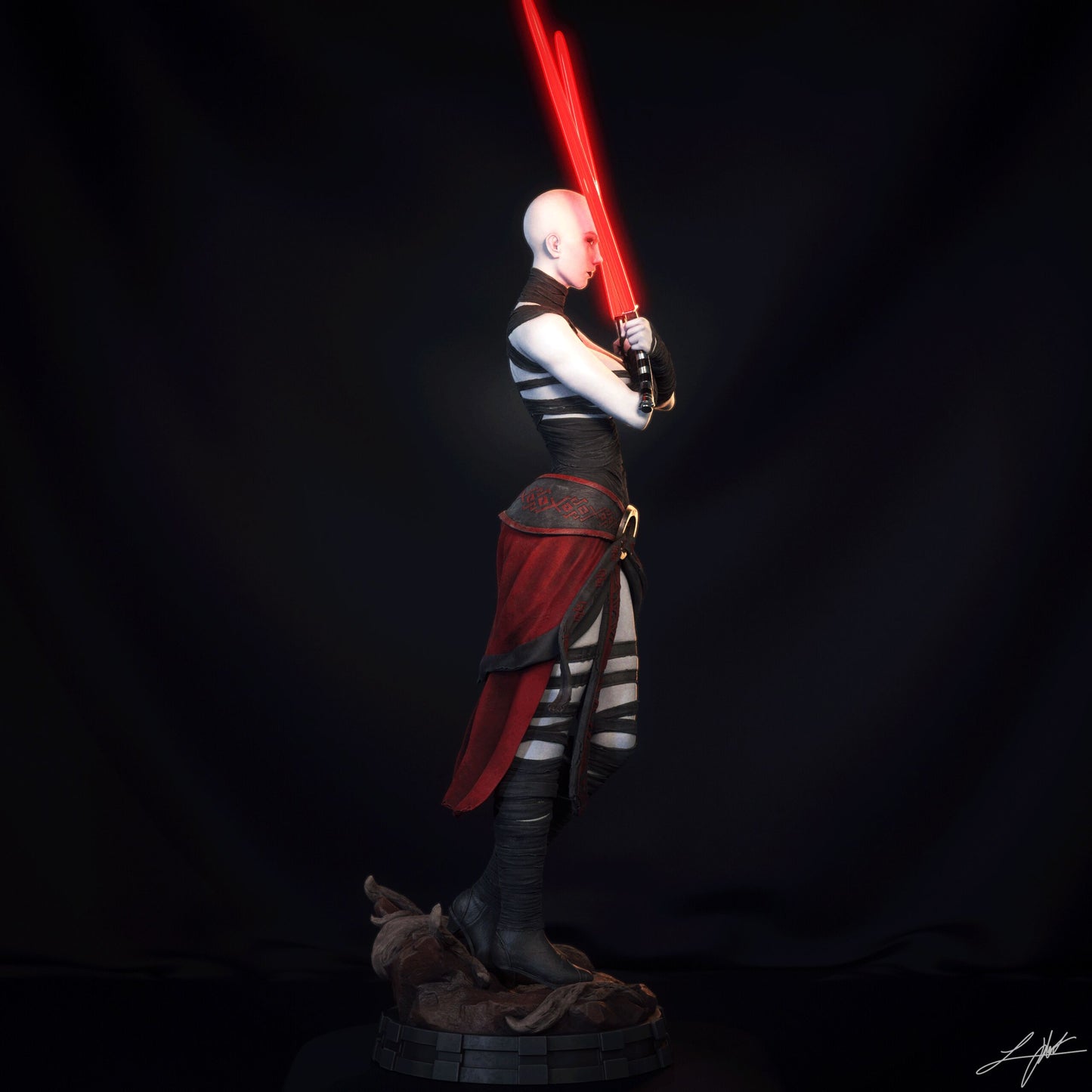 Asajj Ventress - Unassembled and Unpainted Garage Kit - Model Designed by Abe3D/Ramses