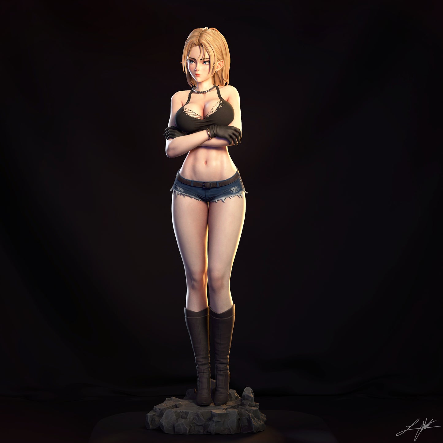 Android 18 - Unassembled and Unpainted Garage Kit - Model Designed by Abe3d and Ramses