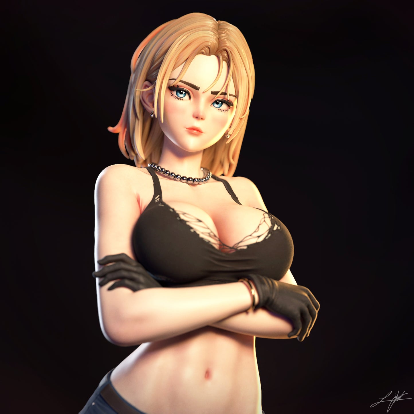 Android 18 - Unassembled and Unpainted Garage Kit - Model Designed by Abe3d and Ramses
