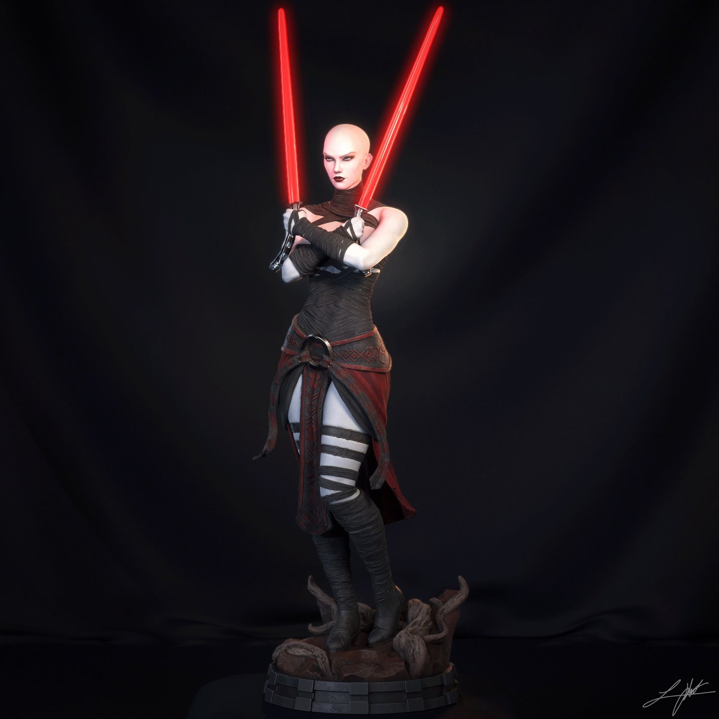 Asajj Ventress - Unassembled and Unpainted Garage Kit - Model Designed by Abe3D/Ramses