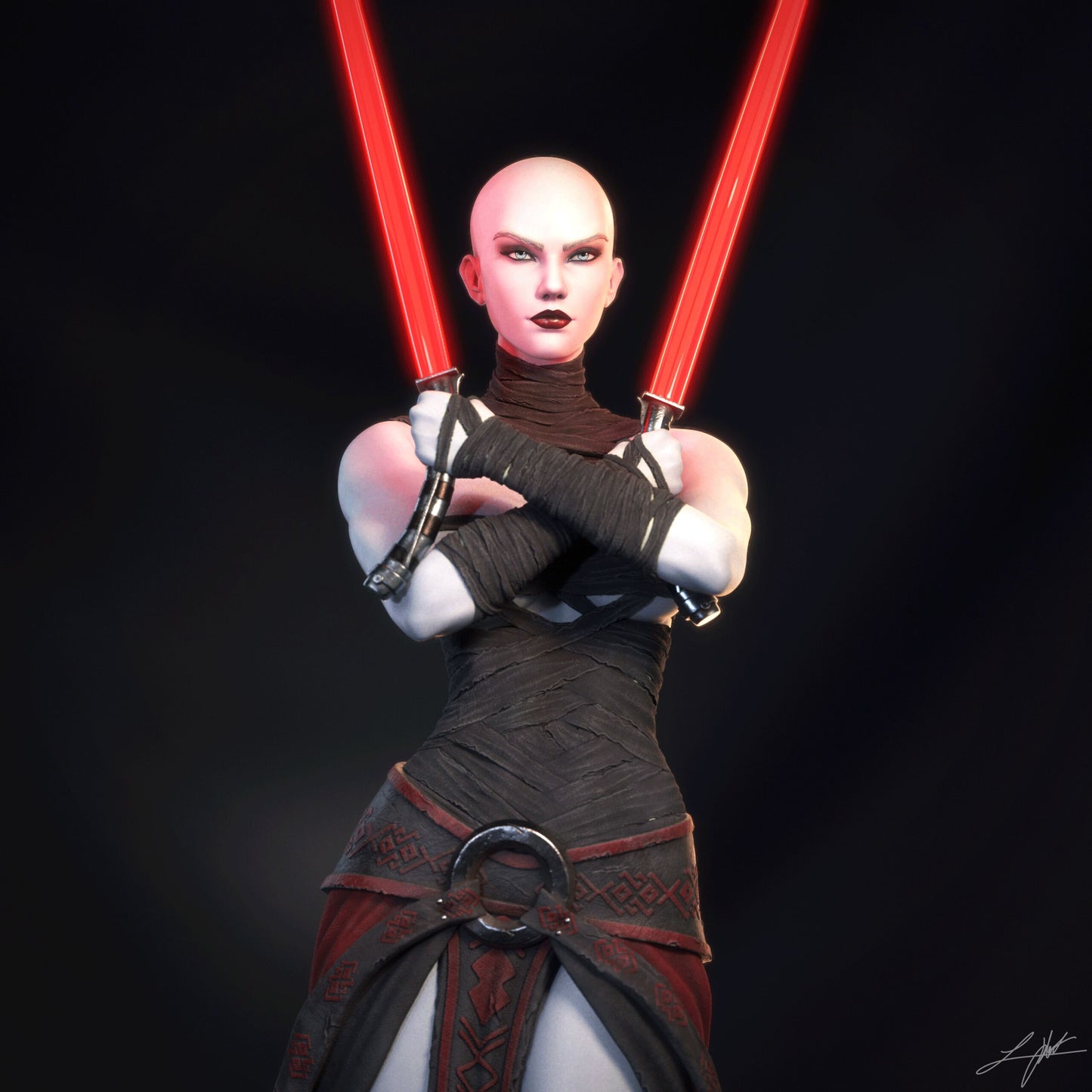 Asajj Ventress - Unassembled and Unpainted Garage Kit - Model Designed by Abe3D/Ramses