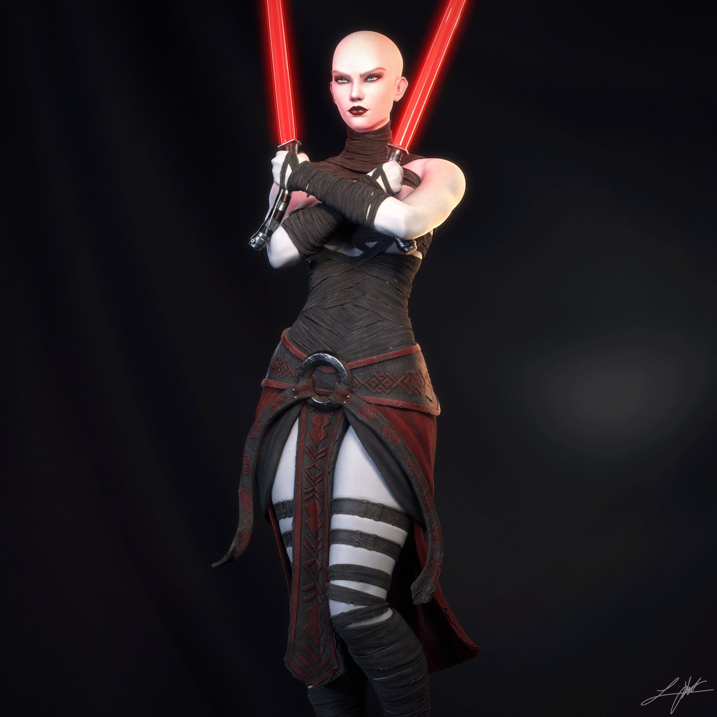 Asajj Ventress - Unassembled and Unpainted Garage Kit - Model Designed by Abe3D/Ramses