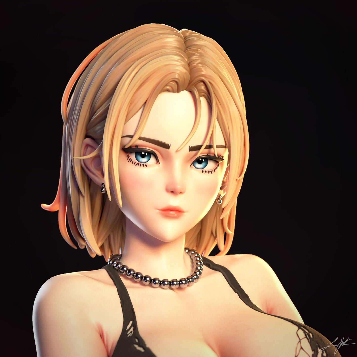 Android 18 - Unassembled and Unpainted Garage Kit - Model Designed by Abe3d and Ramses