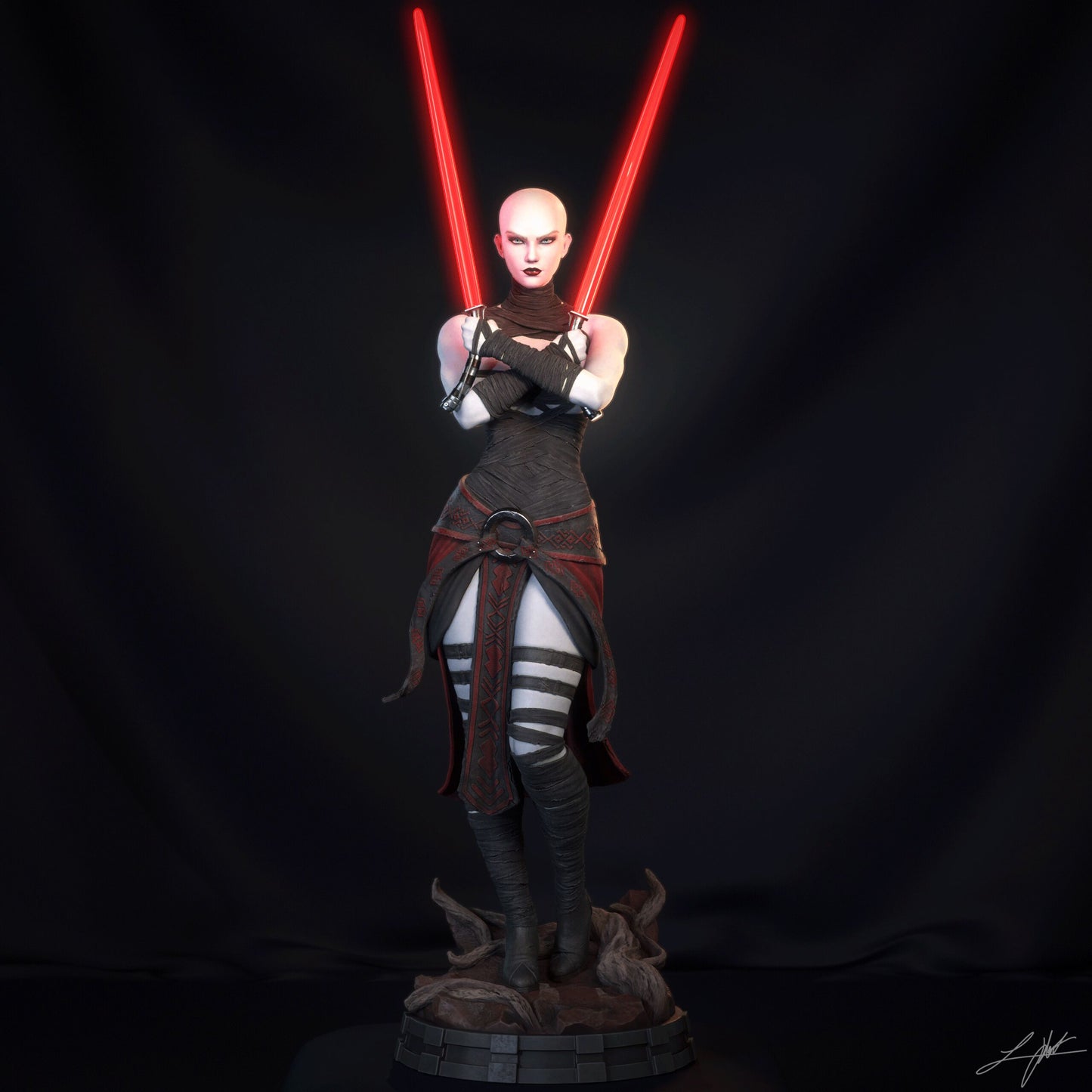 Asajj Ventress - Unassembled and Unpainted Garage Kit - Model Designed by Abe3D/Ramses
