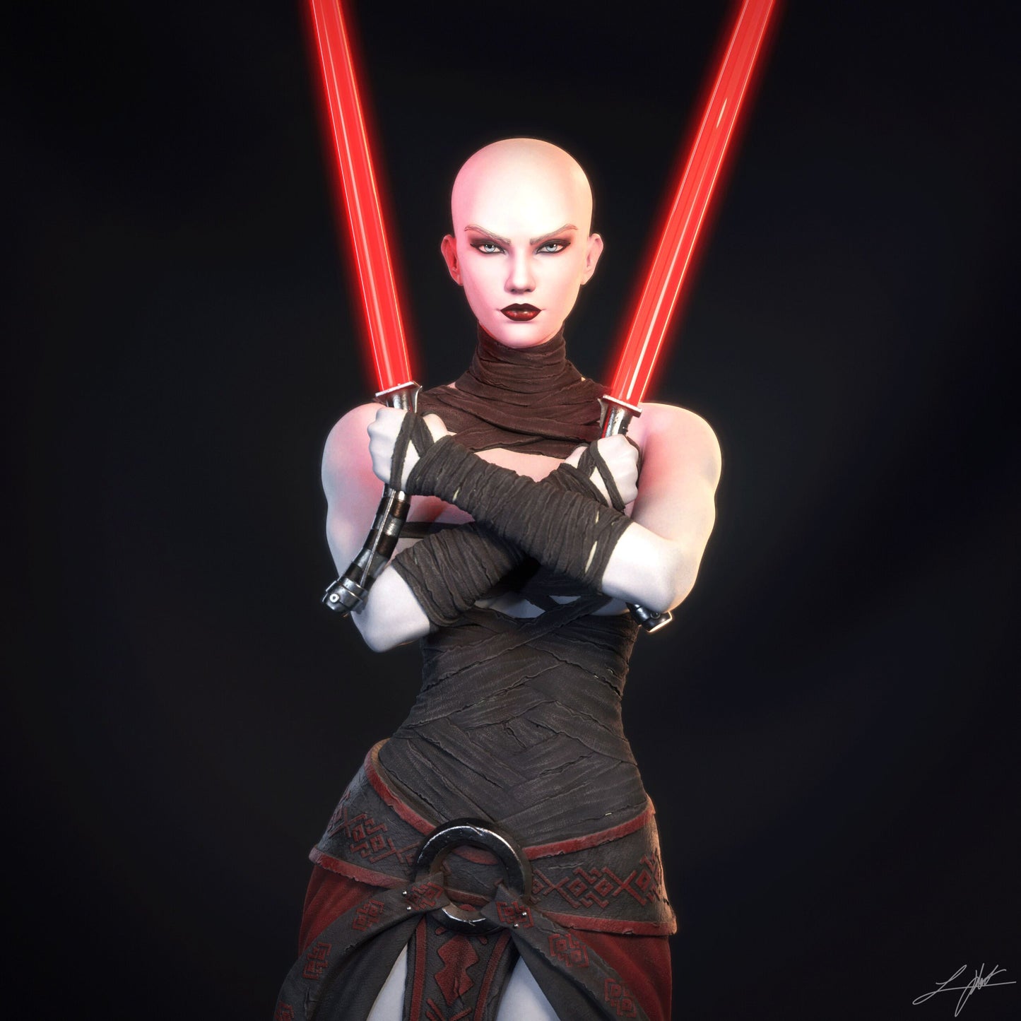 Asajj Ventress - Unassembled and Unpainted Garage Kit - Model Designed by Abe3D/Ramses