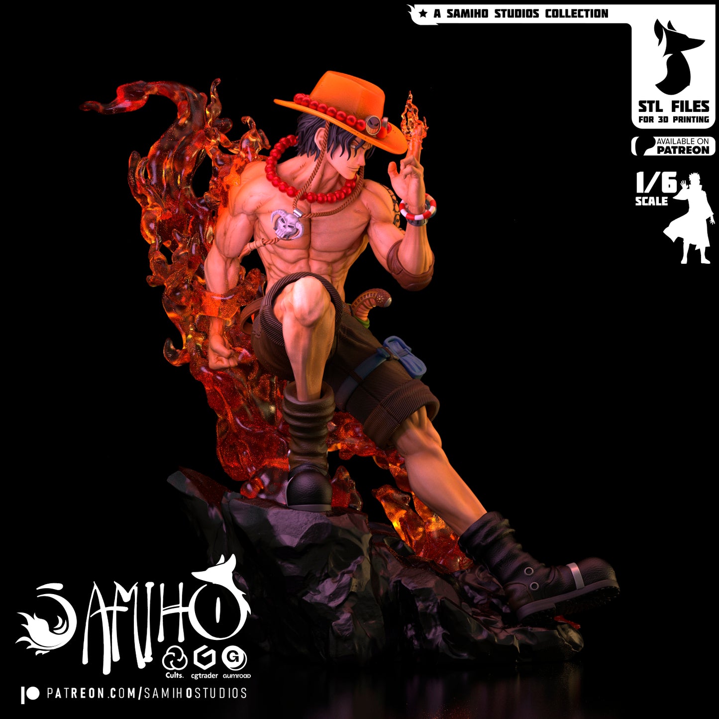 Ace - Unassembled and Unpainted Garage Kit - Model Designed by Samiho Studios