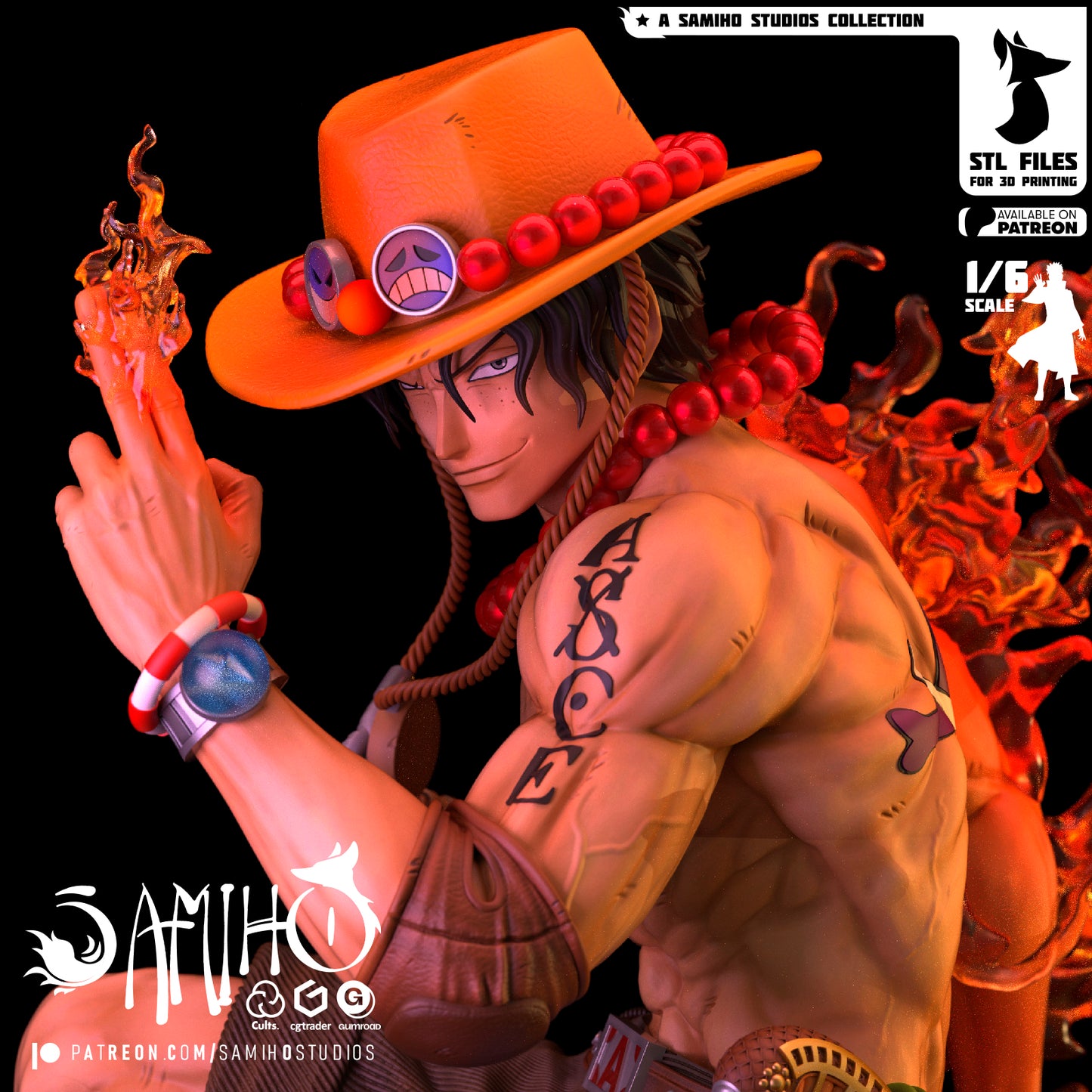 Ace - Unassembled and Unpainted Garage Kit - Model Designed by Samiho Studios