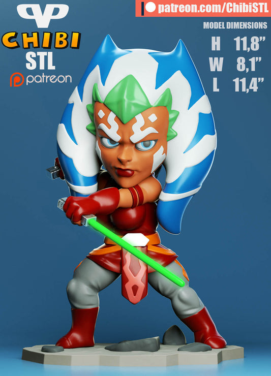 Ashoka - Unassembled and Unpainted Garage Kit - Model Designed by ChibiSTL