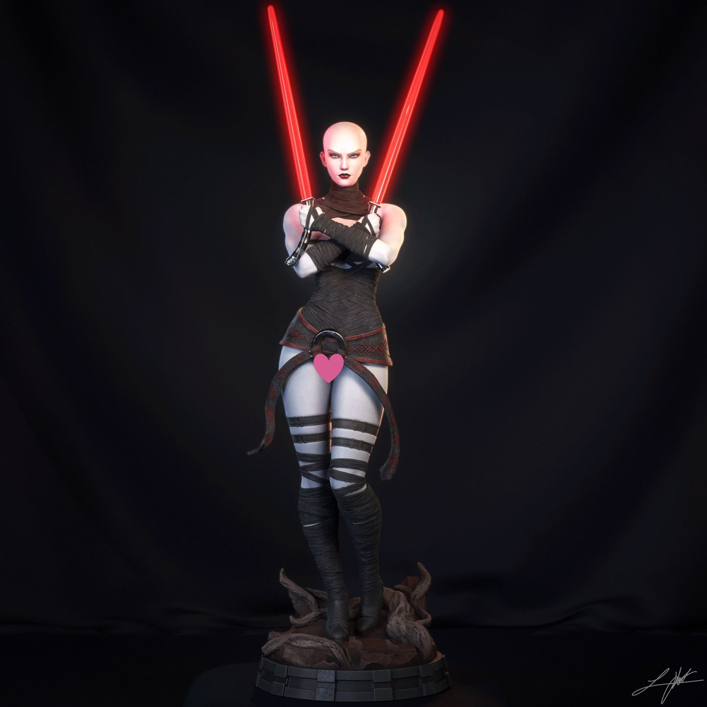 Asajj Ventress NSFW - Unassembled and Unpainted Garage Kit - Model Designed by Abe3D/Ramses