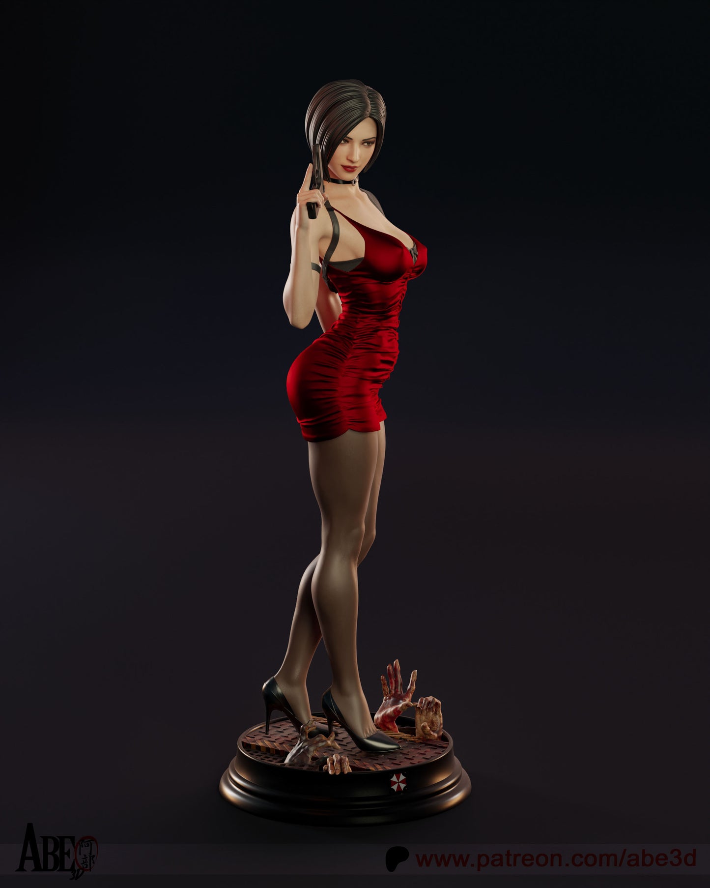 Ada - Unassembled and Unpainted Garage Kit - Model Designed by Abe3d (VARIANT PARTS INCLUDED
