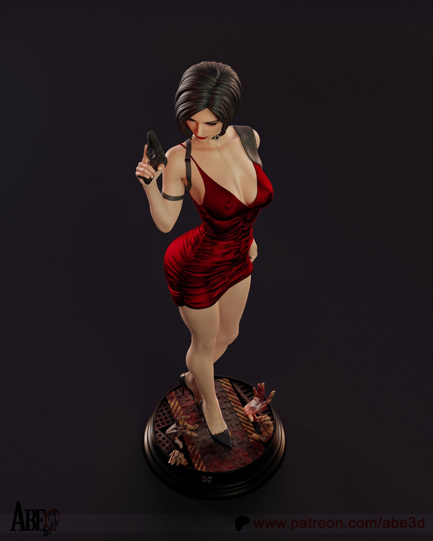 Ada - Unassembled and Unpainted Garage Kit - Model Designed by Abe3d (VARIANT PARTS INCLUDED