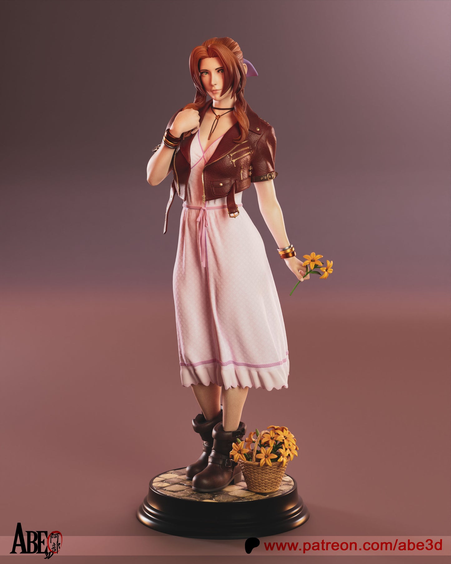 Aerith (Arm Variants Included) - Unassembled and Unpainted Garage Kit - Model Deisgned by Abe3d