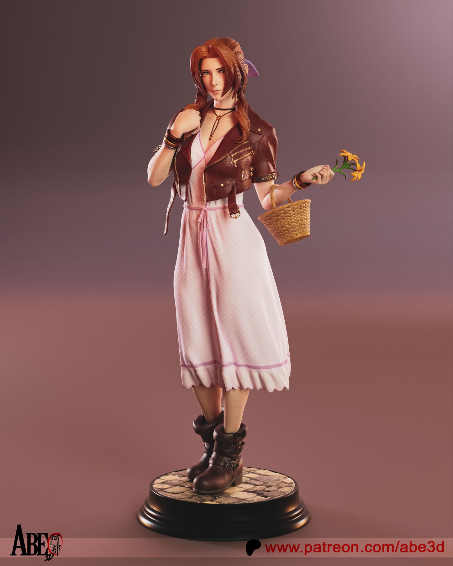 Aerith (Arm Variants Included) - Unassembled and Unpainted Garage Kit - Model Deisgned by Abe3d