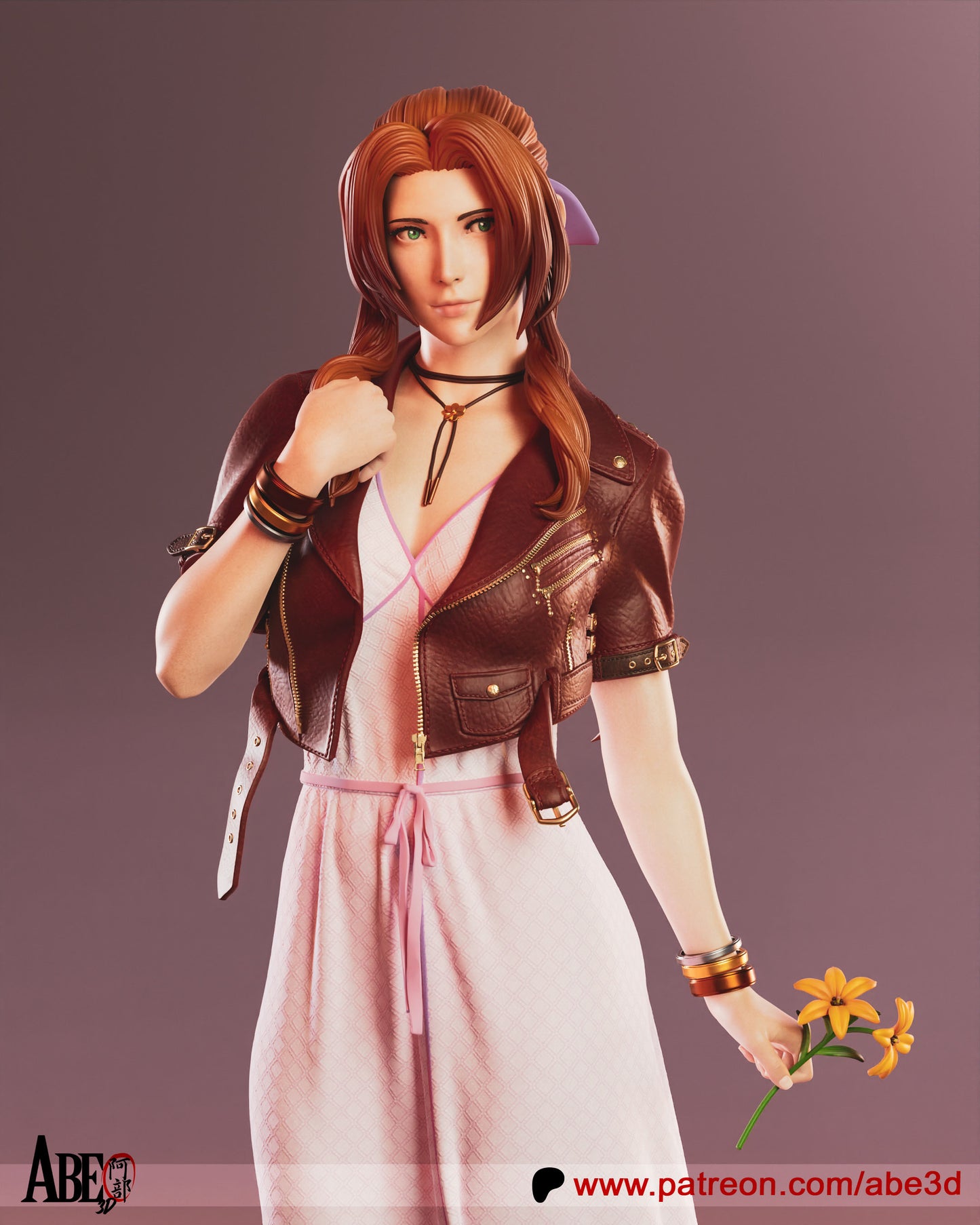 Aerith (Arm Variants Included) - Unassembled and Unpainted Garage Kit - Model Deisgned by Abe3d
