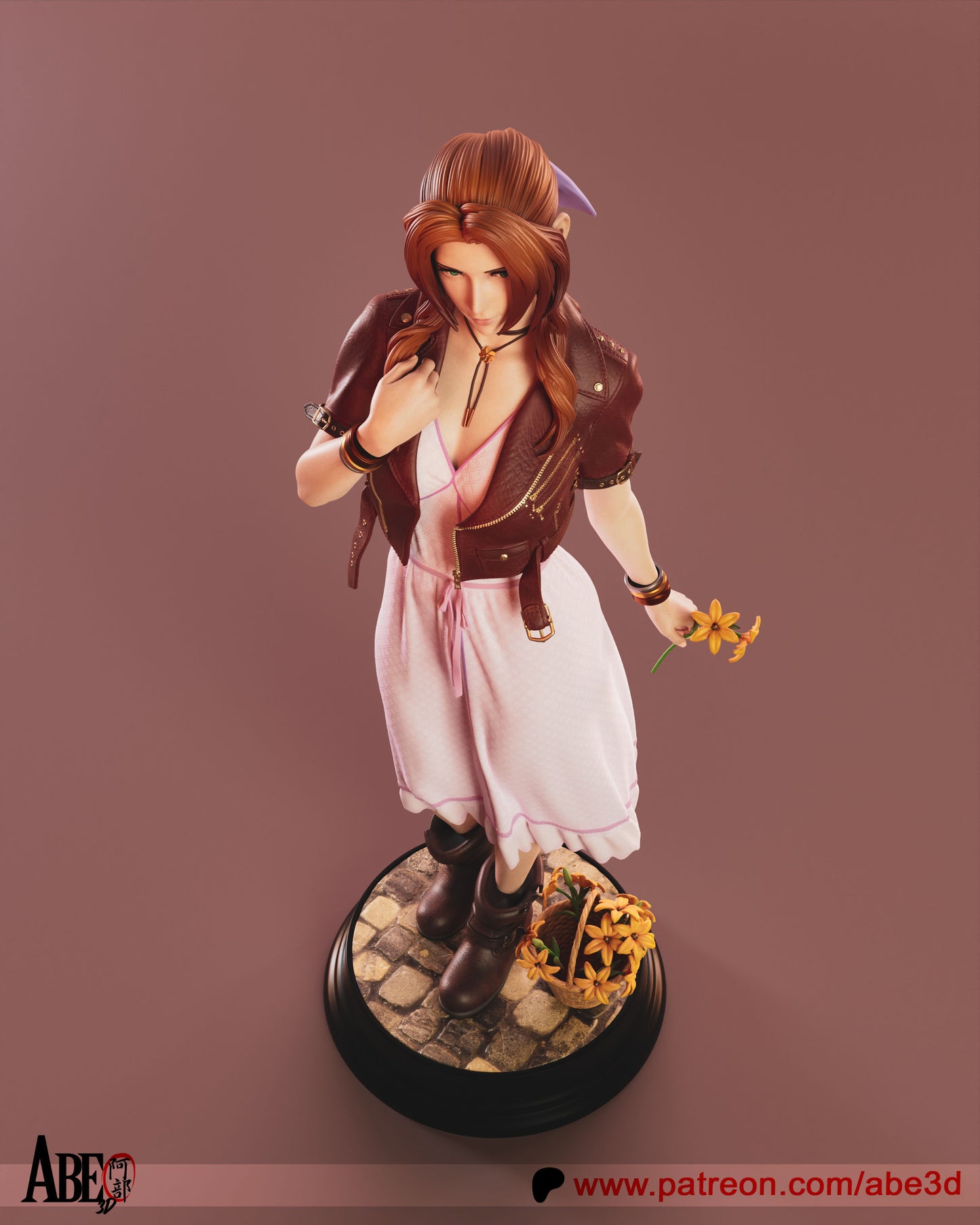 Aerith (Arm Variants Included) - Unassembled and Unpainted Garage Kit - Model Deisgned by Abe3d