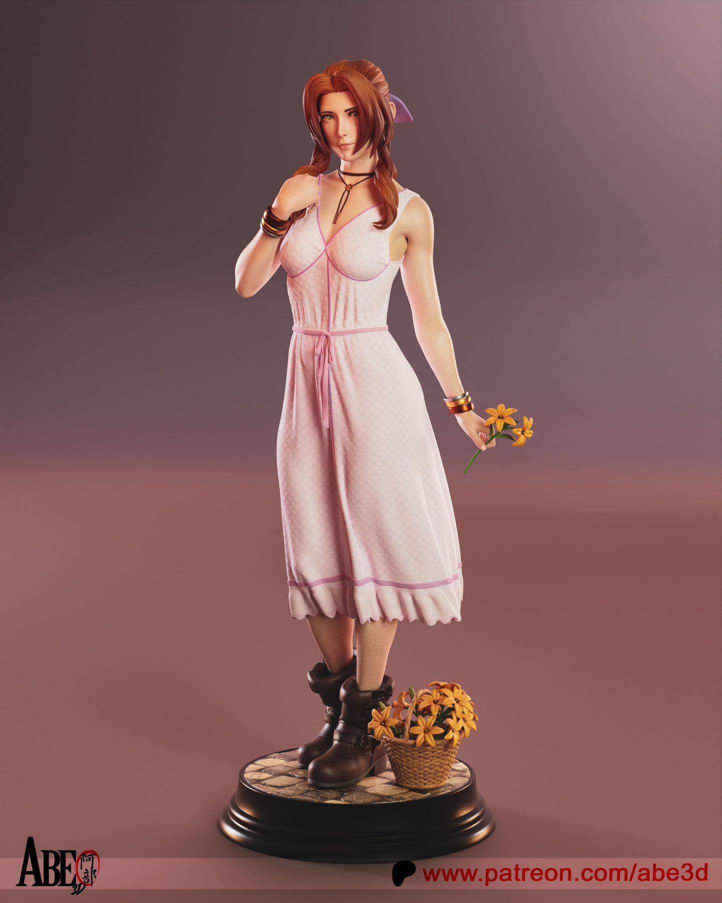 Aerith (Arm Variants Included) - Unassembled and Unpainted Garage Kit - Model Deisgned by Abe3d