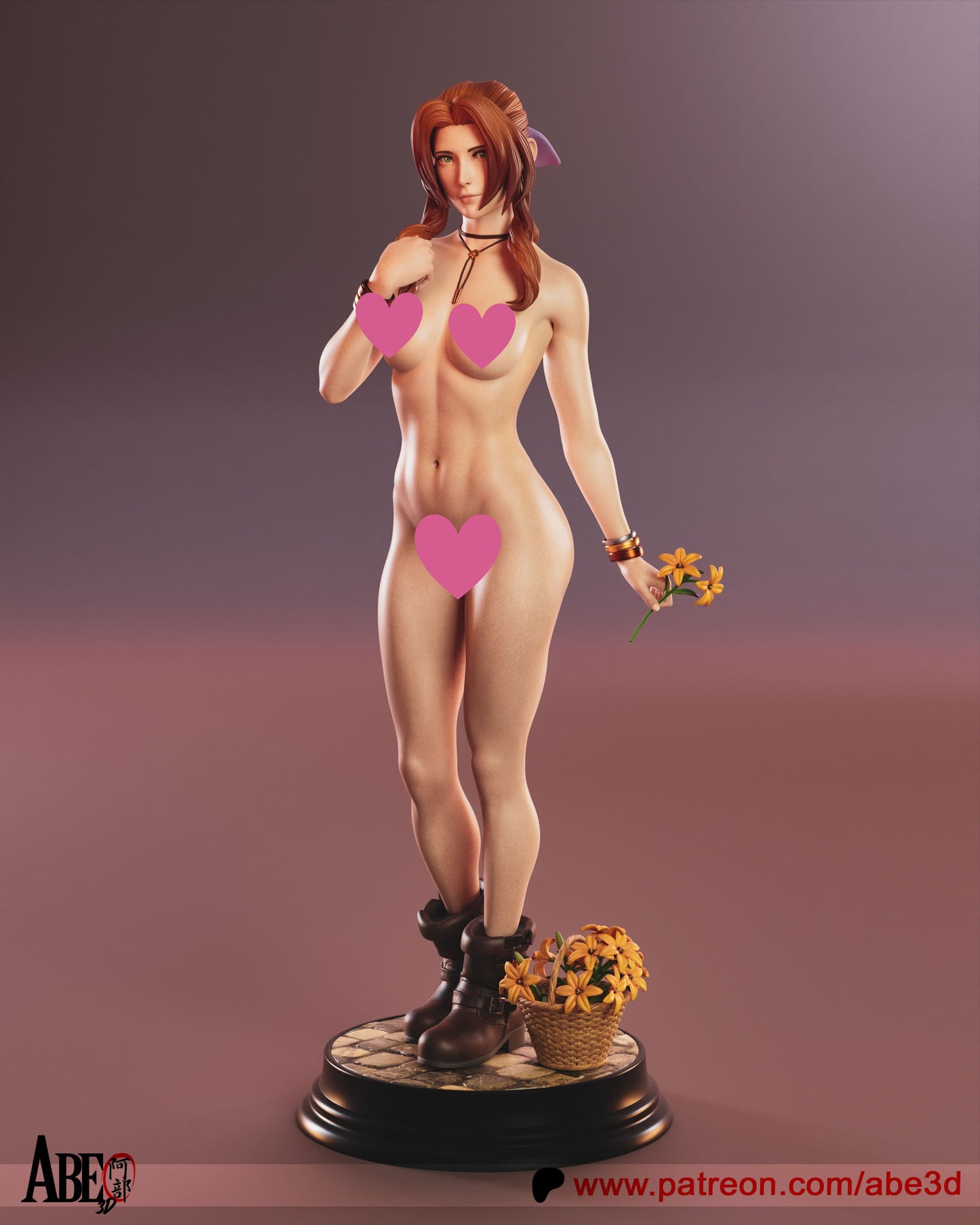 Aerith NSFW - Unassembled and Unpainted Garage Kit - Model Designed by Abe3D